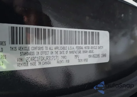 2018 Chrysler Pacifica Touring Plus from USA, damaged, VIN 2C4RC1FGXJR317171